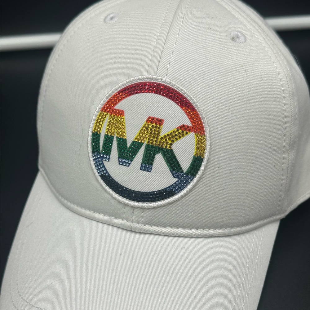 Michael Kors PRIDE baseball Cap Hat rhinestone crystal rainbow
